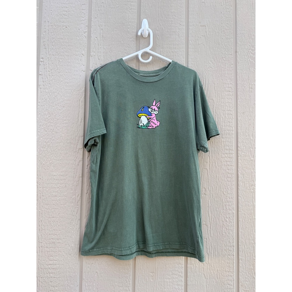 RVCA XL T-Shirt Skate Streetwear Cotton Mushroom Bunny Graphic Slim Fit